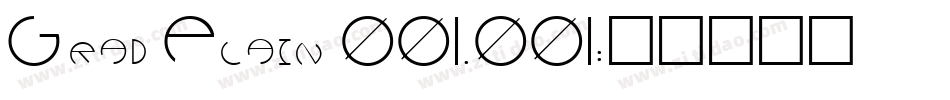 Grad Plain 001.001字体转换